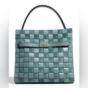 ISO Tory Burch Blue Woven Lee Radziwill Arctic